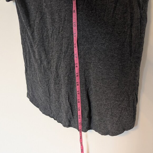 Dynamite, v-neck, short sleeve, tee, dark grey, loose fit, size small - Picture 7 of 9